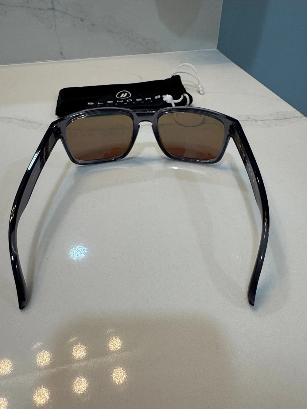Blue Mirrored Lens Men's Sunglasses